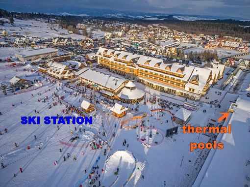 ski slopes and thermal baths near Hotel Bania