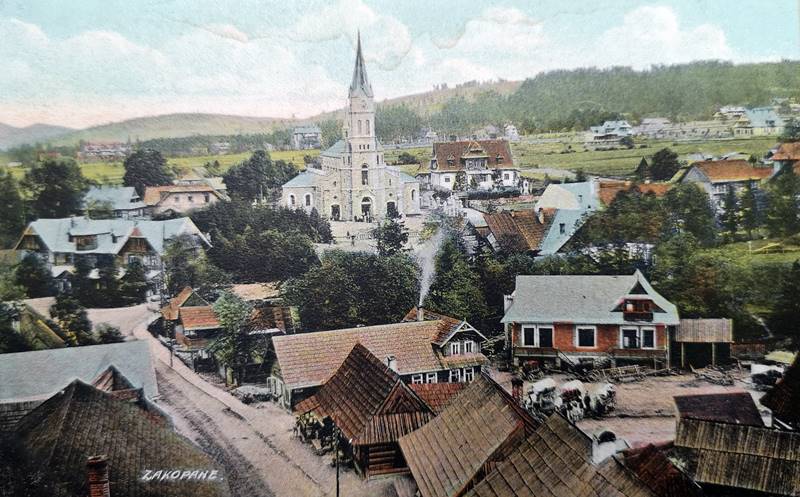 Zakopane 1913 - Koscieliska and Krupowki streets Zakopane 1913