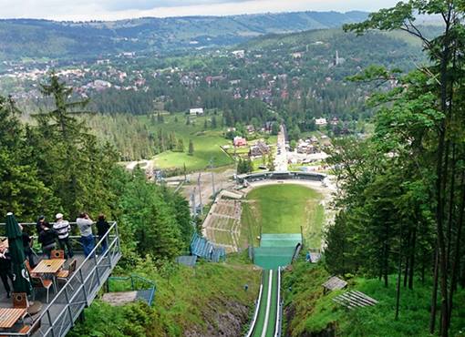 Zakopane from the top of the ski jumping hill