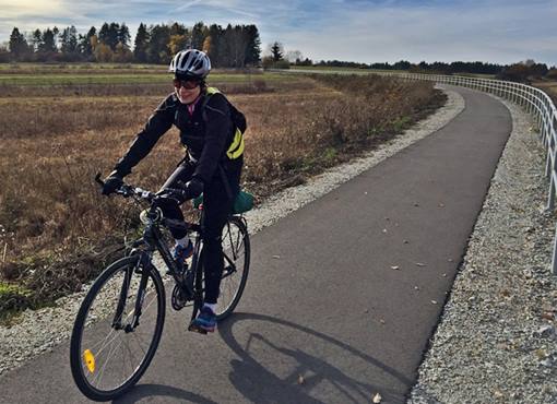 website author cycling near Zakopane
